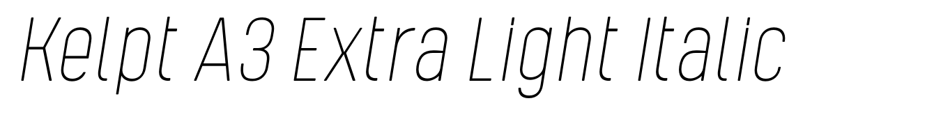Kelpt A3 Extra Light Italic